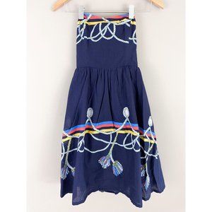Anthropologie x Wakana Koike Roped In Nautical Strapless Summer Fit Flare Dress